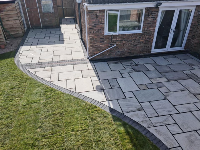 Silver Grey Patio Project, Cestrian Landscaping