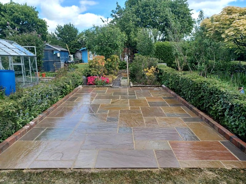 Indian Stone Patio, Cestrian Landscaping